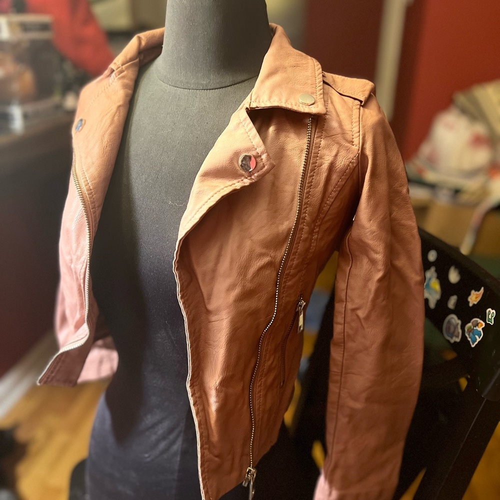 Kid’s Pink Leather Jacket